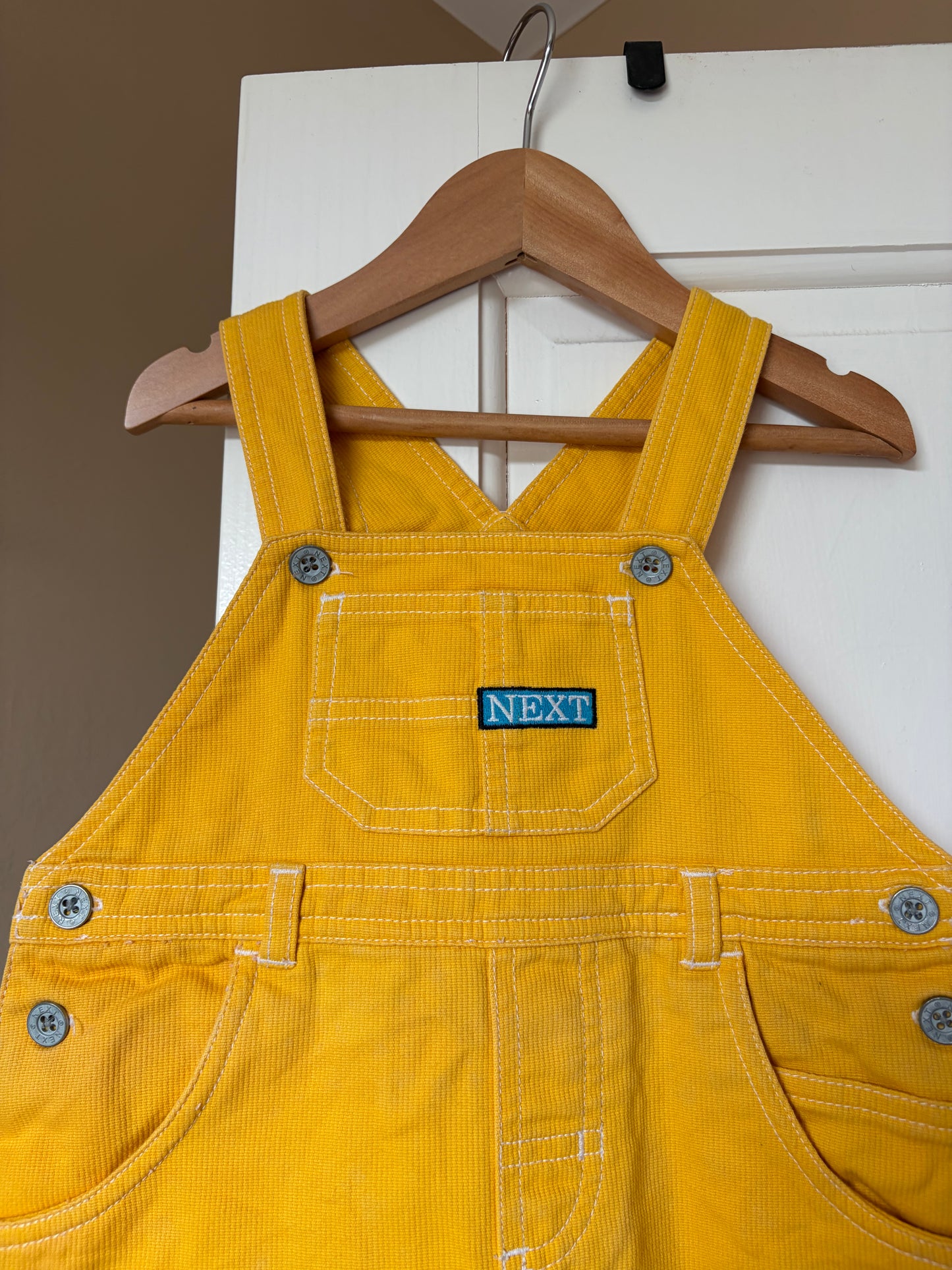Vintage Yellow Wide Leg Shortalls 18-24 Months
