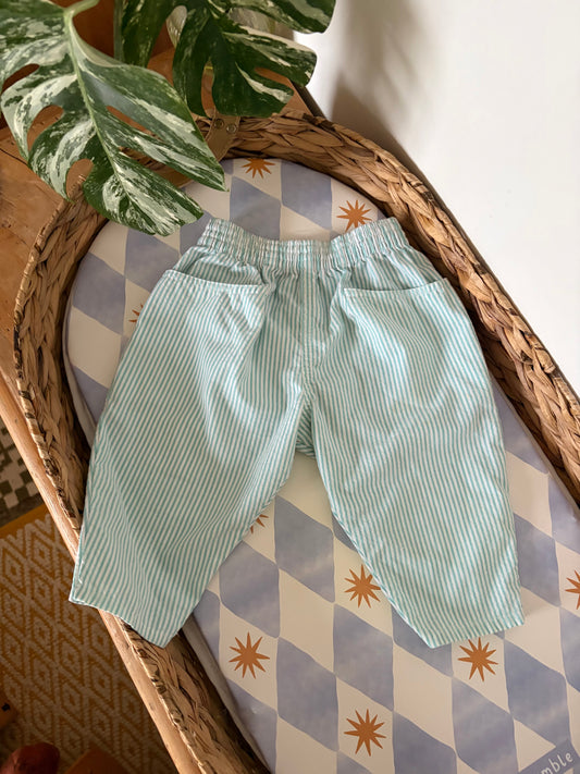 Vintage BHS Balloon Fit Striped Trousers 6-9 Months