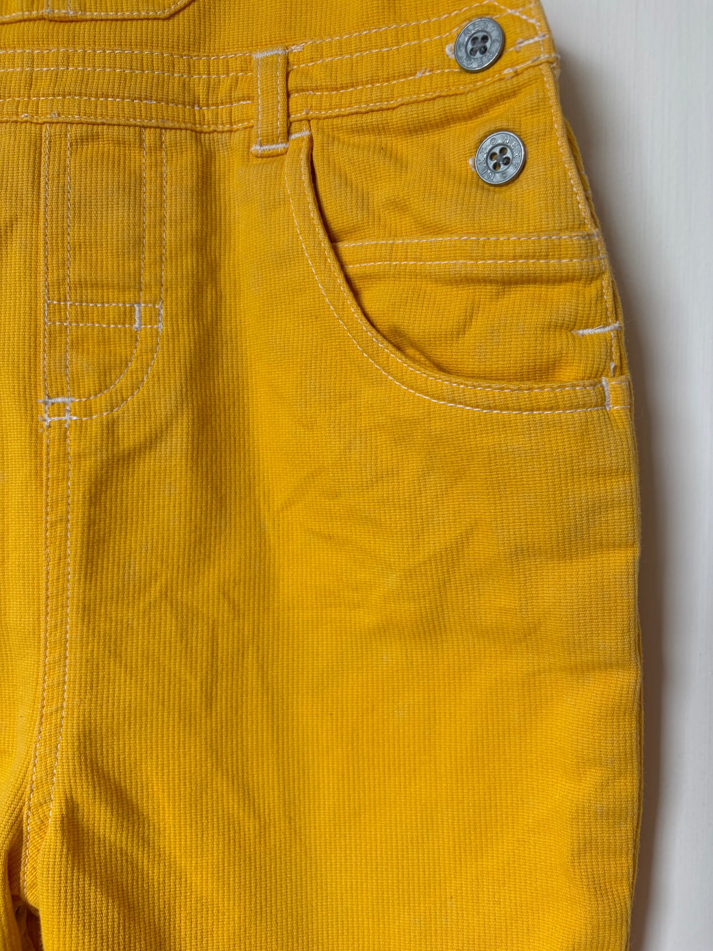 Vintage Yellow Wide Leg Shortalls 18-24 Months