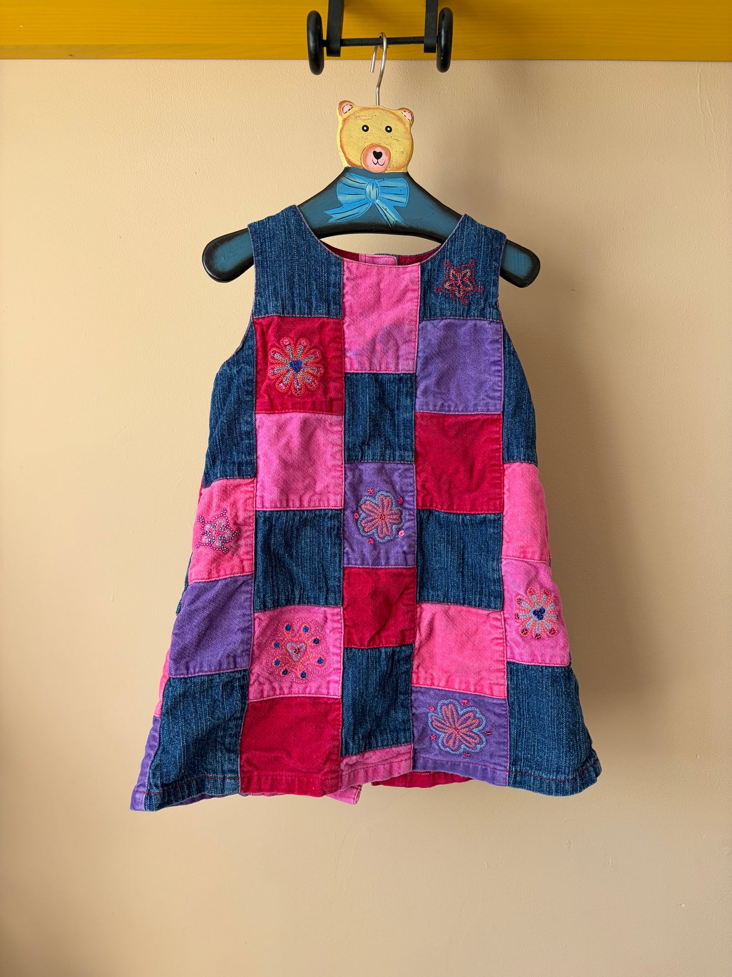 Vintage Patchwork Floral Dress 2-3 Years