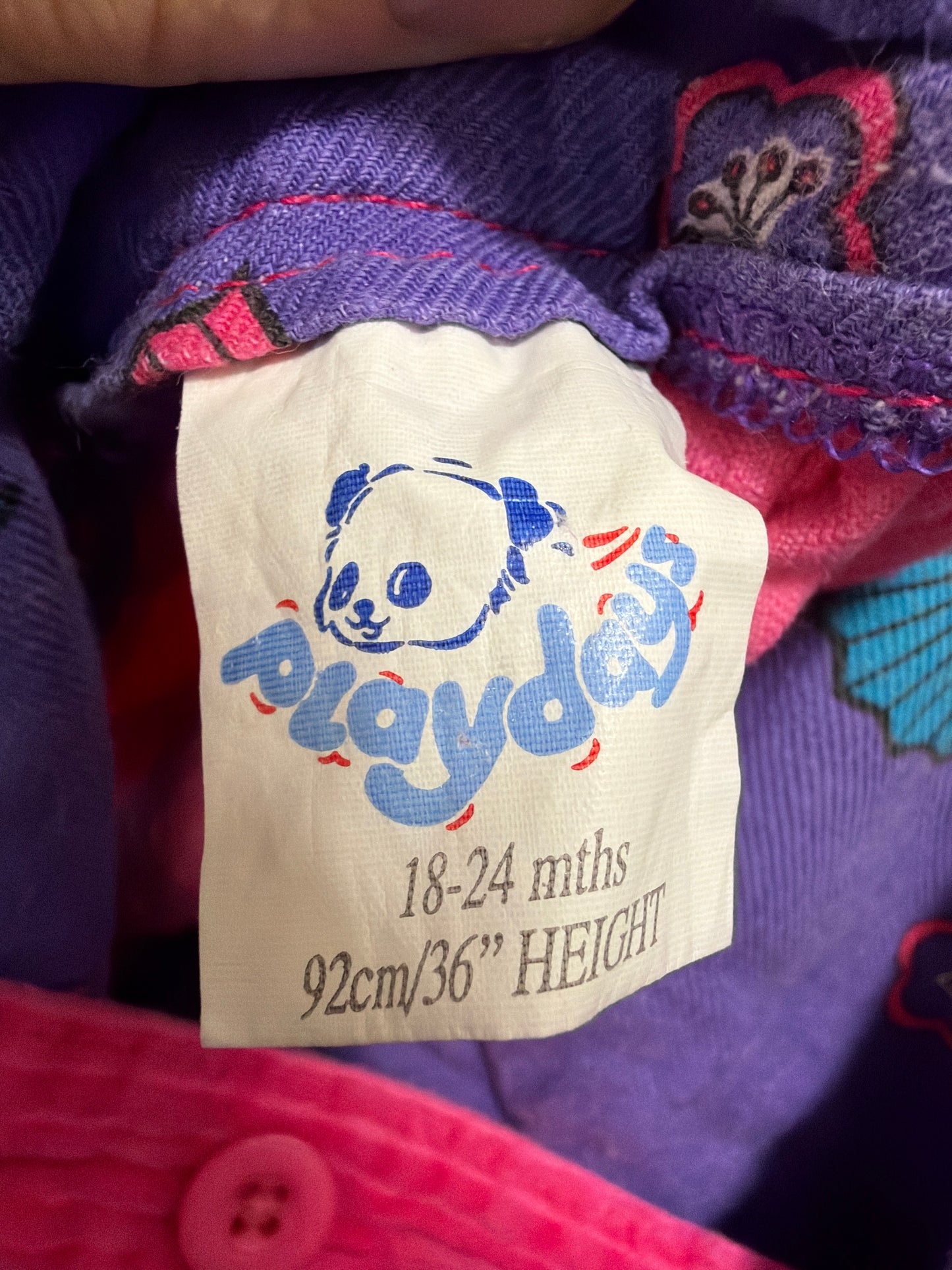 Vintage Corduroy Pinafore Dress 18-24 Months