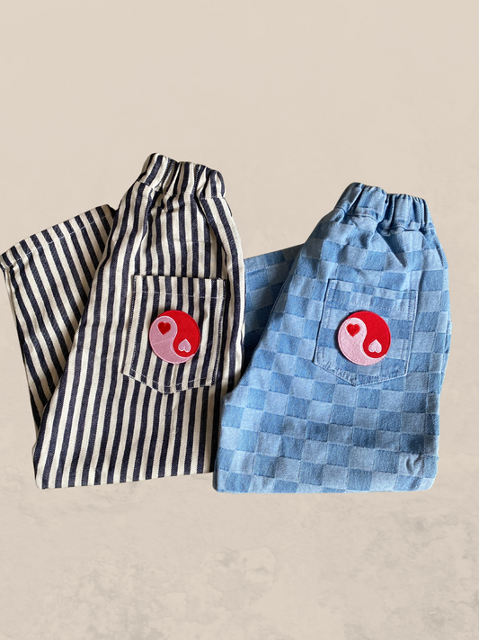 Yin Yang Jeans (Checkerboard/Striped)