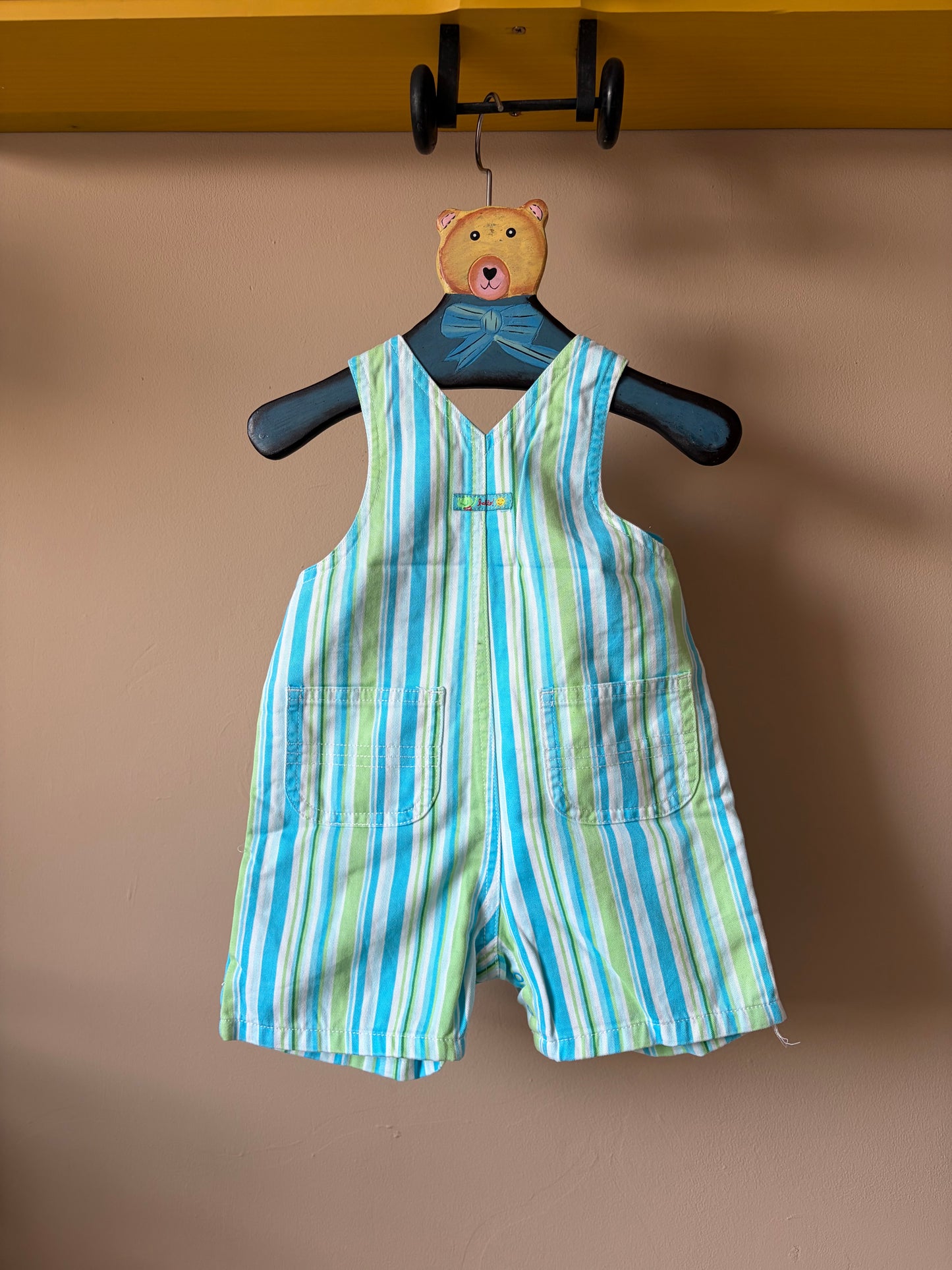 Vintage Mothercare Striped Shortalls 6-9 Months