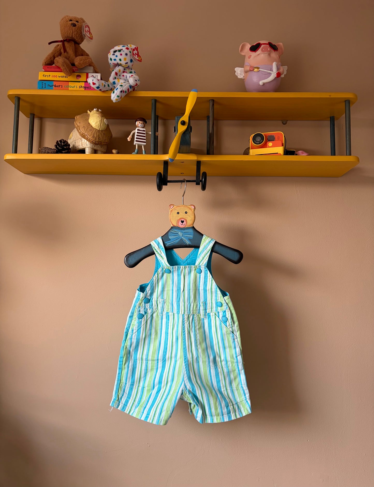 Vintage Mothercare Striped Shortalls 6-9 Months