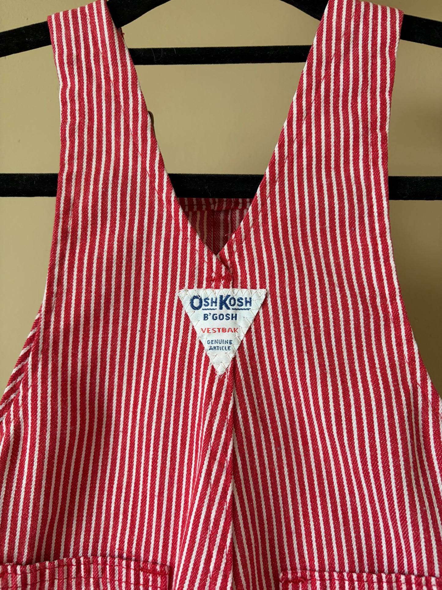 Vintage Oshkosh Hickory Red Dungarees 2 Years