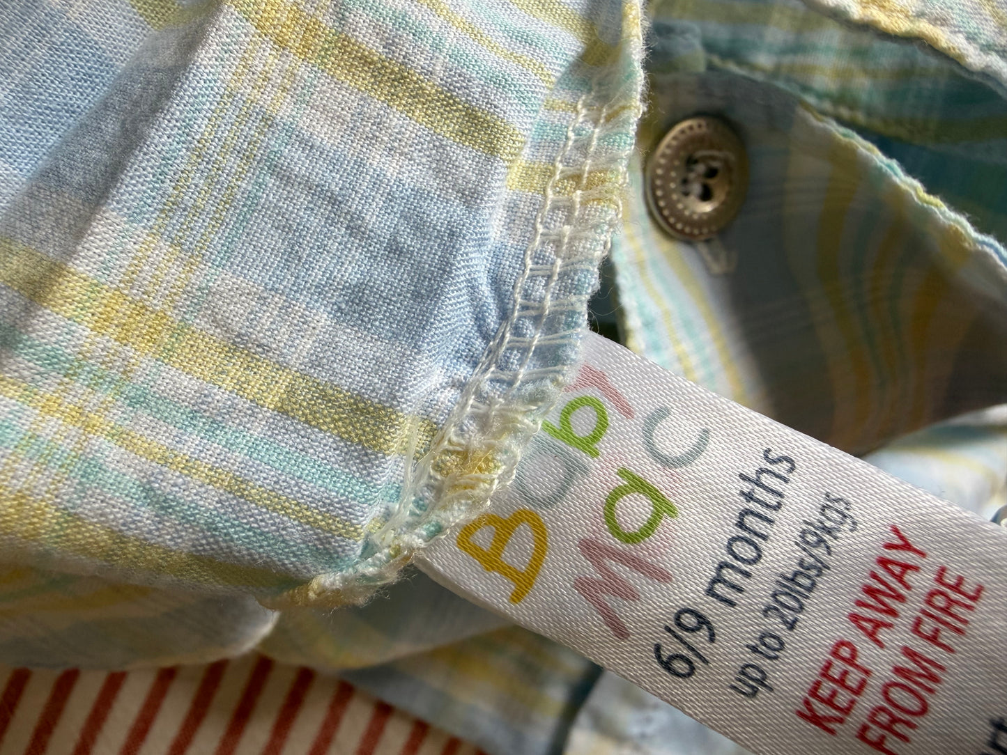 Vintage Plaid Bubble Fit Shortalls 6-9 Months