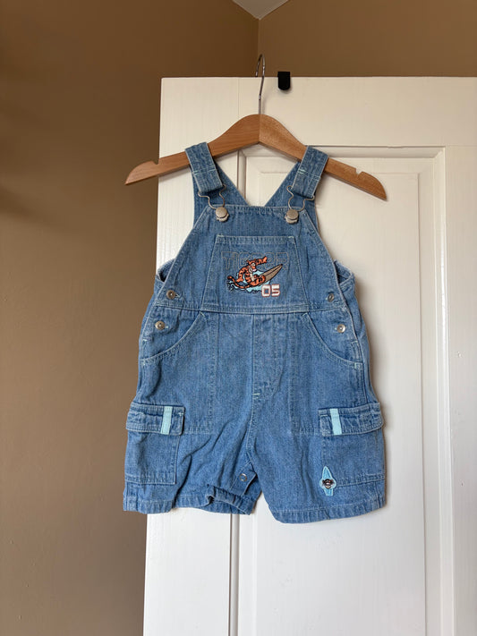 Vintage Winnie the Pooh Tigger Shortalls 3-6 Months