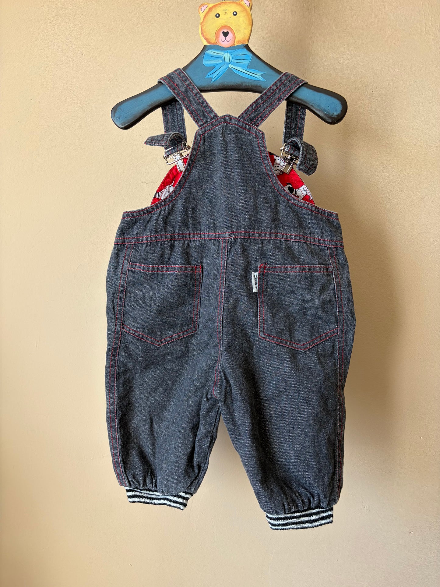 Rare Vintage Disney 101 Dalmatian Interactive Dungarees 3-6 Months