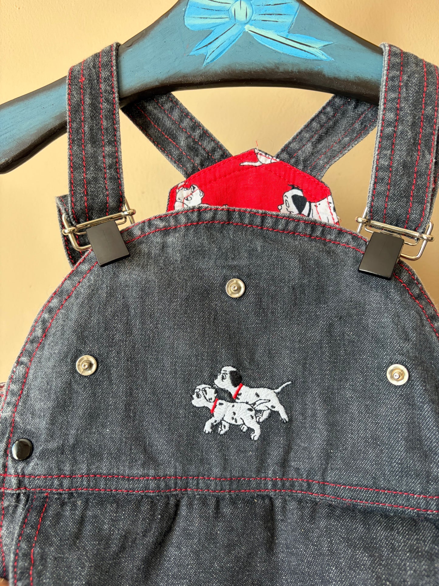 Rare Vintage Disney 101 Dalmatian Interactive Dungarees 3-6 Months