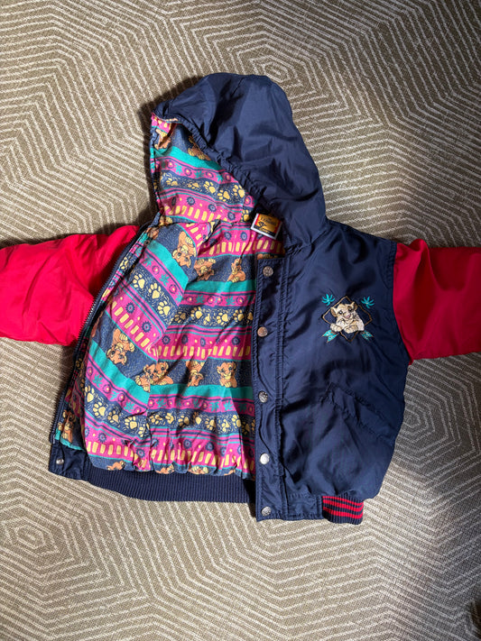 Vintage Rare The Lion King Bomber Jacket 3-4 Years Old