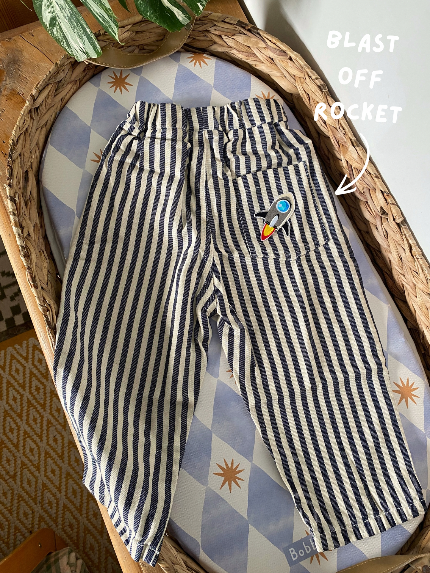 Striped Wide Leg Trousers